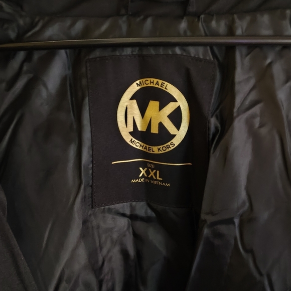 Michael Kors Plus Size XXL Black Faux-Fur-Trim Hooded Puffer Warm Winter Coat - Picture 4 of 5